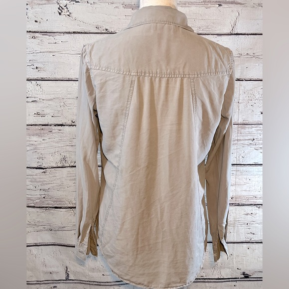 THREAD & SUPPLY Button Down Shirt w Pockets Gray-Small - Picture 3 of 3
